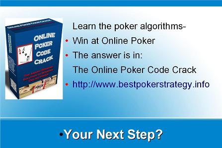 Stop losing and start winning! Discover the secret poker algorithms